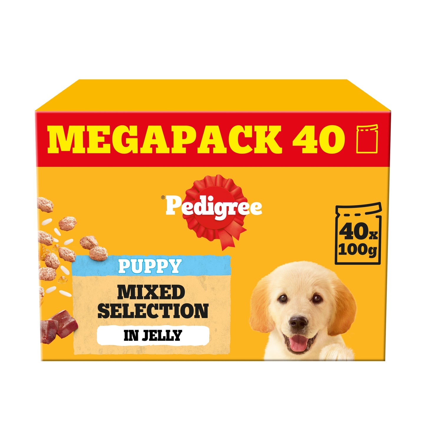 PEDIGREE Junior Puppy Wet Dog Food Mixed Selection in Jelly 40x100g Pouch — image 1