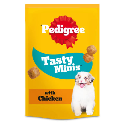 Pedigree Puppy Dog Food Treats Tasty Minis Cubes Chicken 125g — image 1