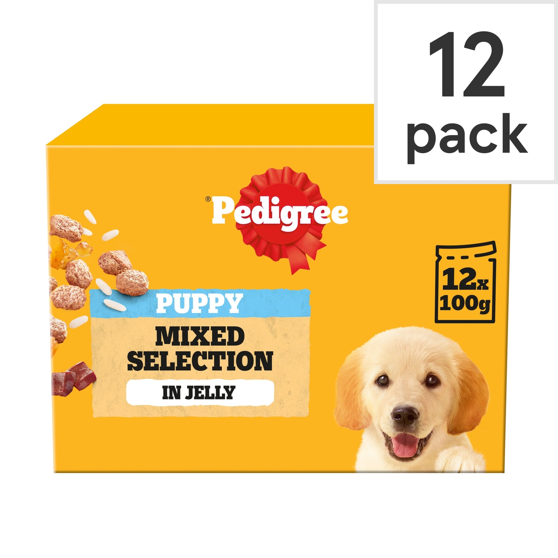 Pedigree Puppy Wet Dog Food Pouches Mixed in Jelly 12x100g — image 1