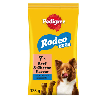 Pedigree Rodeo Duos Dog Food Treats Beef & Cheese 7 sticks 123g — image 1
