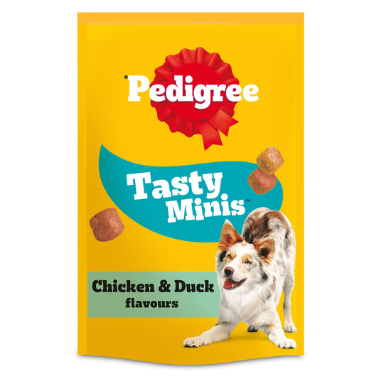 Pedigree Tasty Minis Adult Dog Treat Cubes Chicken & Duck 130g — image 1