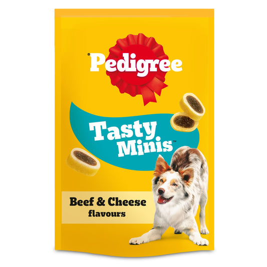 Pedigree Tasty Minis Adult Dog Treats Beef & Cheese 140g — image 1