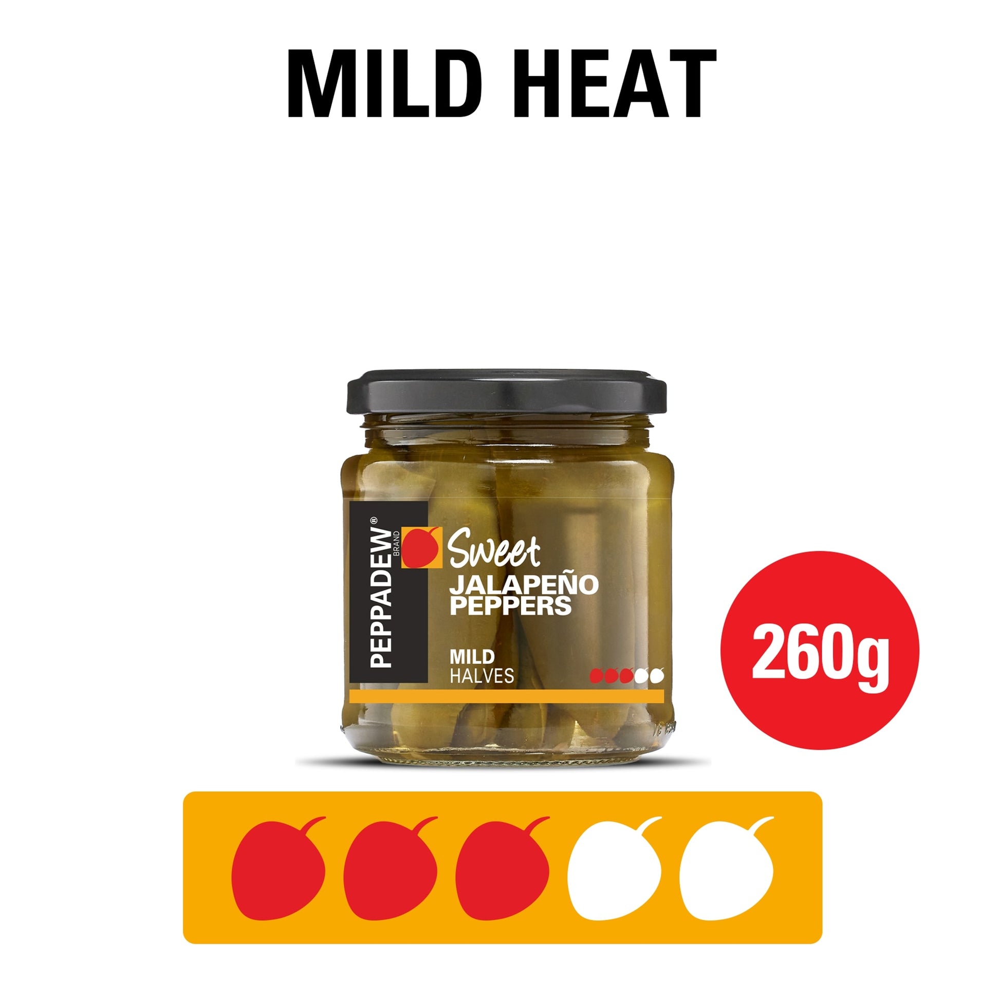 Peppadew Sweet Jalapeno Peppers, Mild Halves 260g — image 3