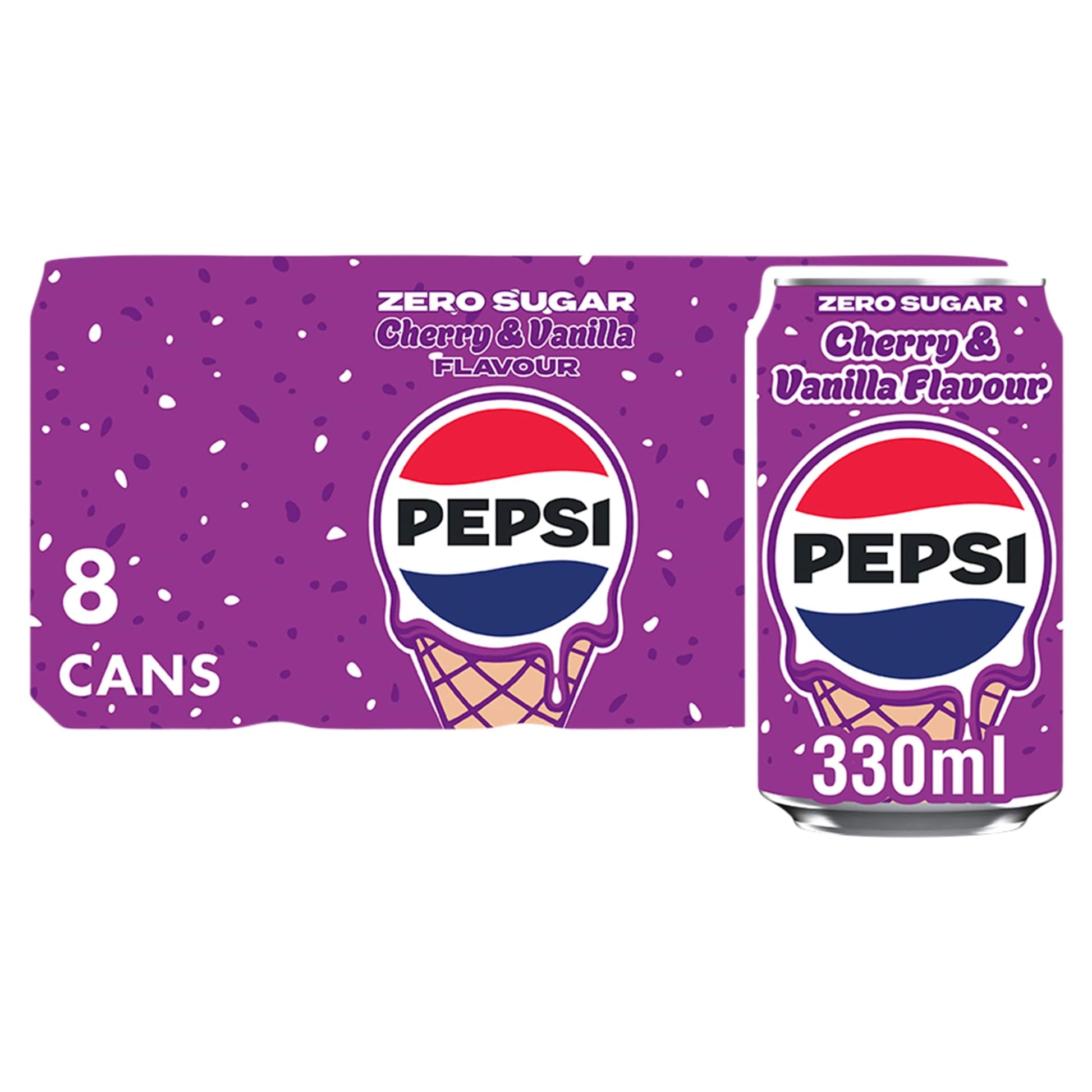 Pepsi Cherry & Vanilla Flavour 8 x 330ml — image 1
