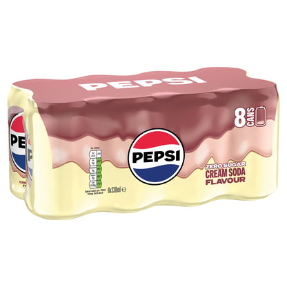 Pepsi Cream Soda Soft Drink Cans 8x330ml — image 2