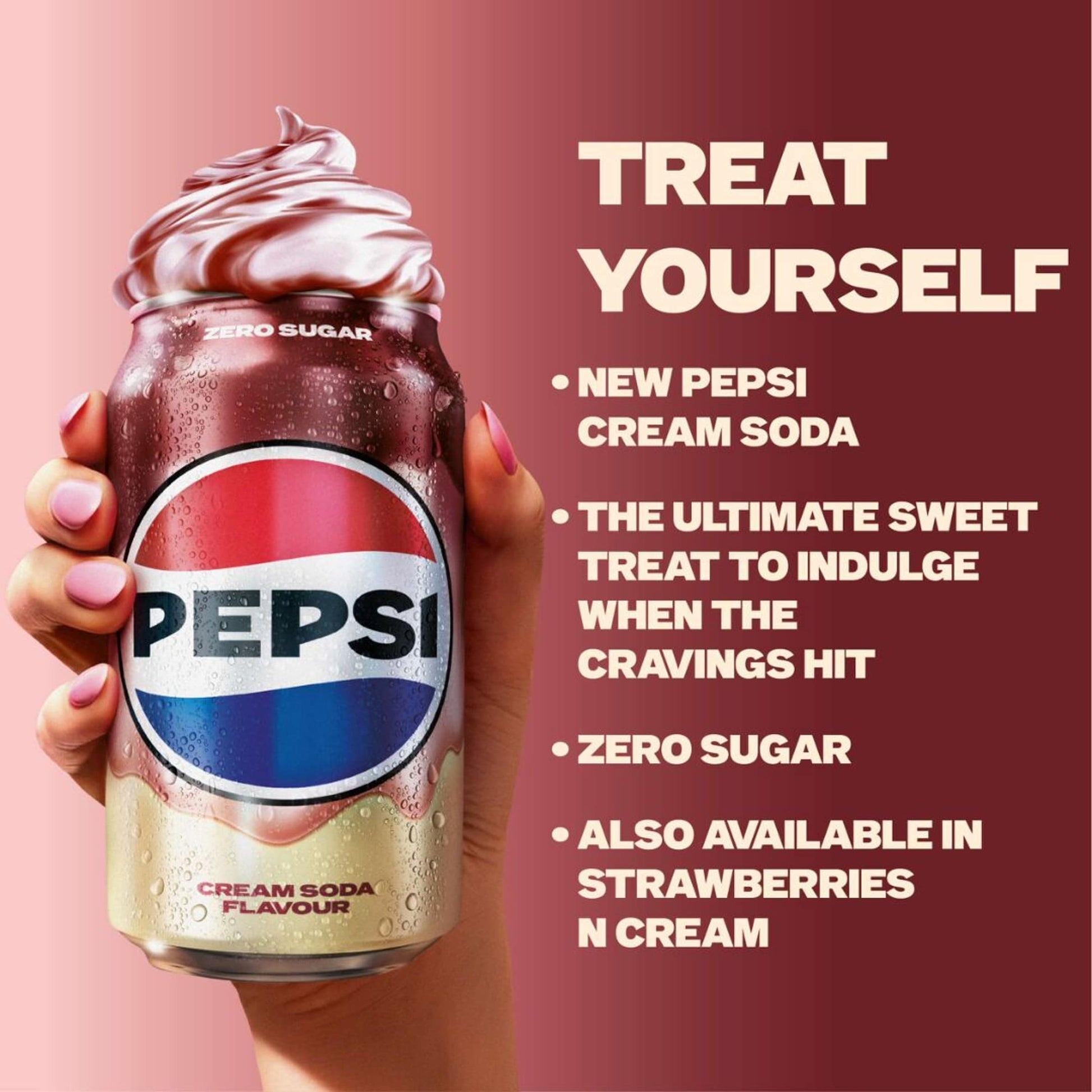 Pepsi Cream Soda Soft Drink Cans 8x330ml — image 3
