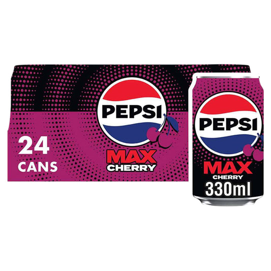 Pepsi Max Cherry No Sugar Cola Cans 24x330ml — image 1