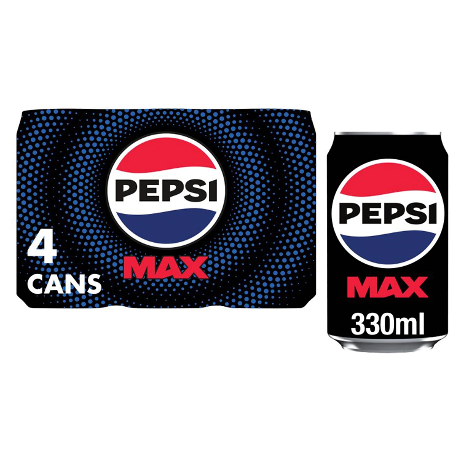 Pepsi Max No Sugar Cola Soft Drink 4 x 330ml — image 1
