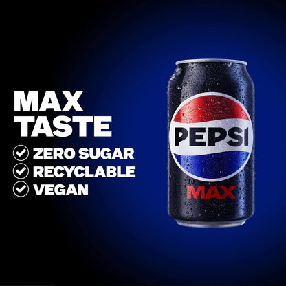 Pepsi Max No Sugar Cola Soft Drink 4 x 330ml — image 3