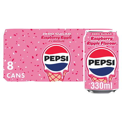 Pepsi Raspberry Ripple Flavour 8 x 330ml — image 1