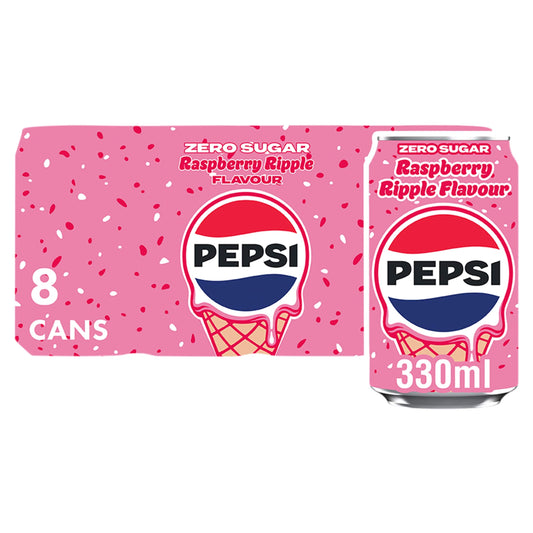 Pepsi Raspberry Ripple Flavour 8 x 330ml — image 1