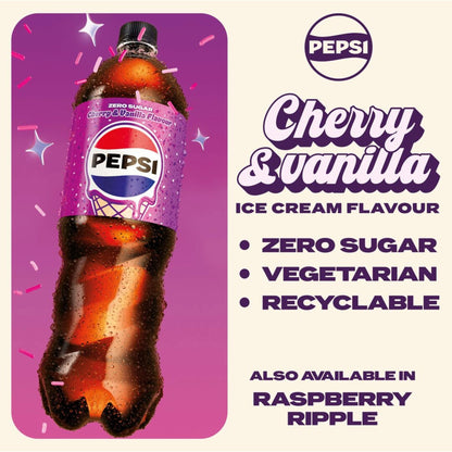 Pepsi Zero Sugar Cherry & Vanilla Flavour 1.25L — image 2