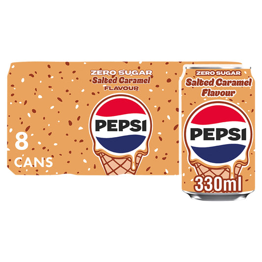 Pepsi Zero Sugar Salted Caramel Flavour 8 x 330ml — image 1