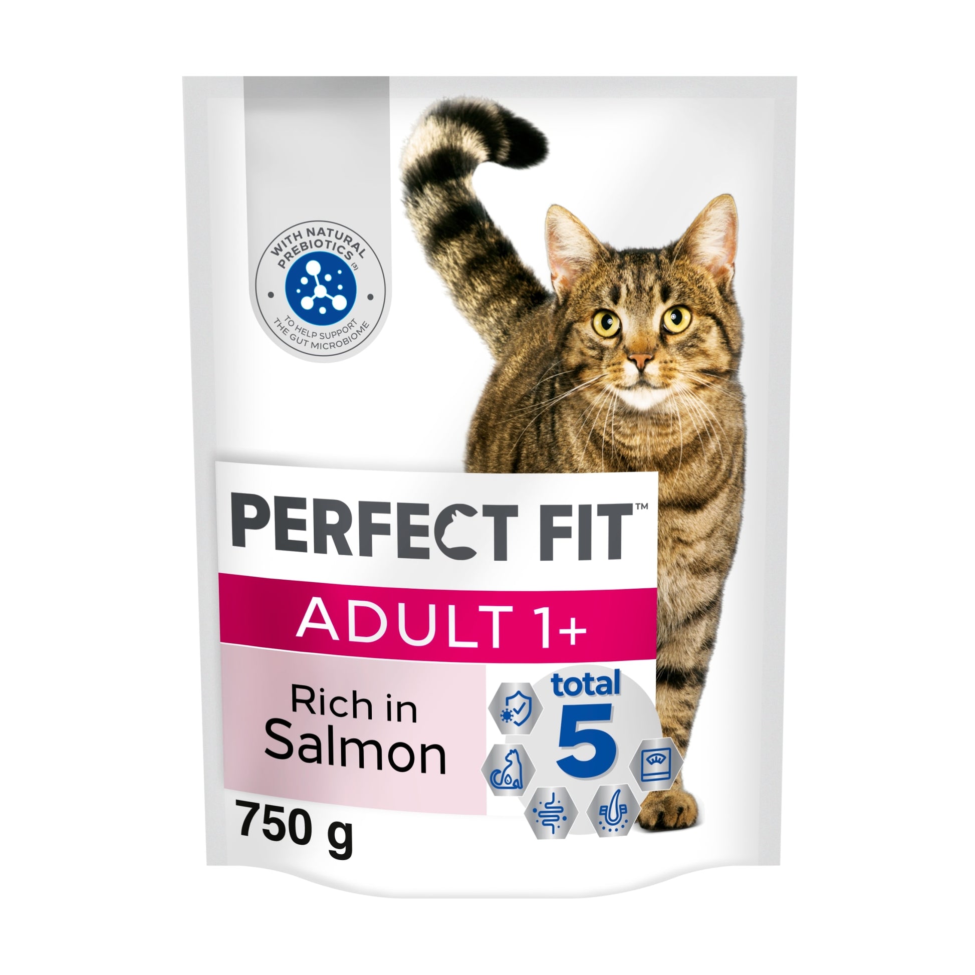 Perfect Fit Adult 1+ Dry Cat Food - Salmon 750g — image 1