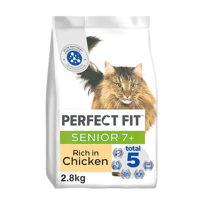 PERFECT FIT Cat Complete Dry Food Senior 7+ Chicken 2.8kg — image 1