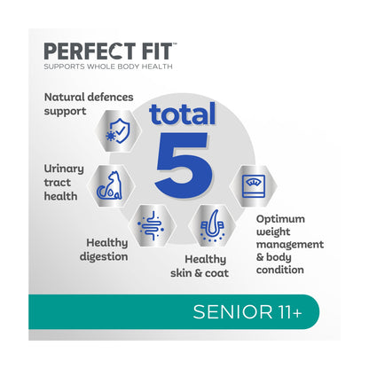 Perfect Fit Senior 11+ Dry Cat Food - Chicken 750g — image 4