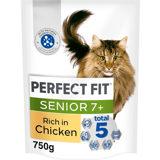 Perfect Fit Senior 7+ Dry Cat Food - Chicken 750g — image 1