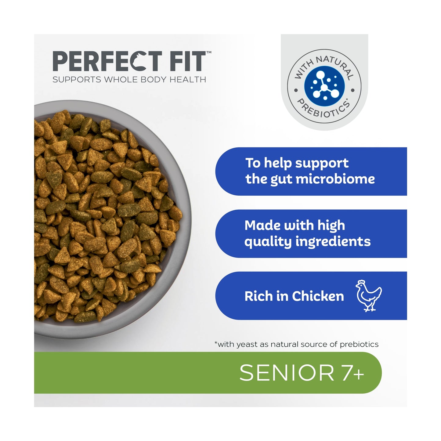 Perfect Fit Senior 7+ Dry Cat Food - Chicken 750g — image 3