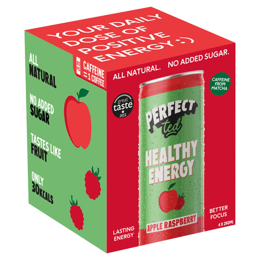 Perfect Ted Green Tea Apple & Raspberry 4X250ml — image 1