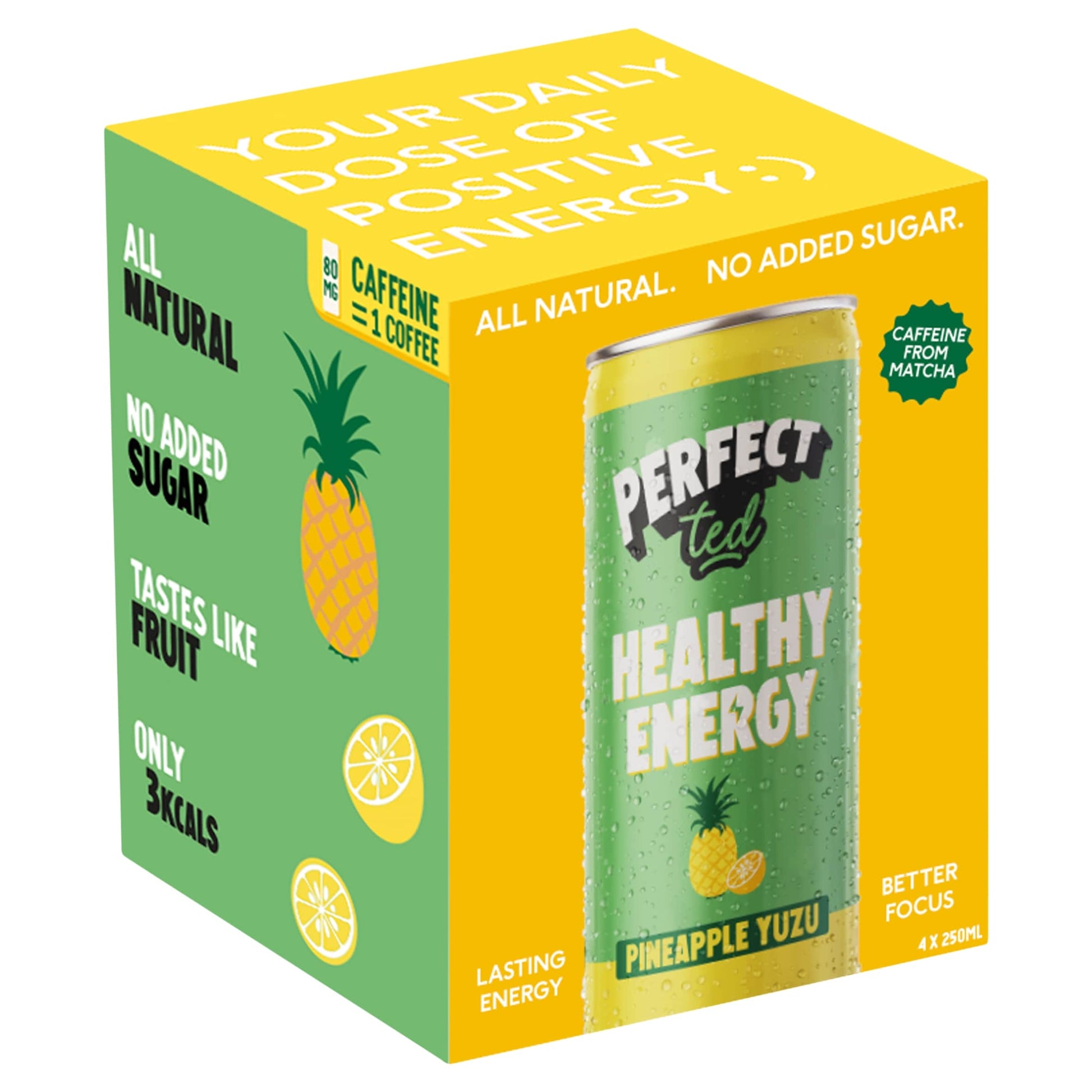 Perfect Ted Green Tea Pineapple Yuzu 4X250ml — image 1