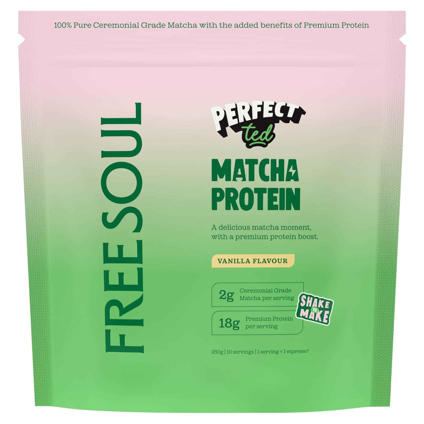 Perfectted Free Soul Matcha Protein Vanilla Flavour 250g