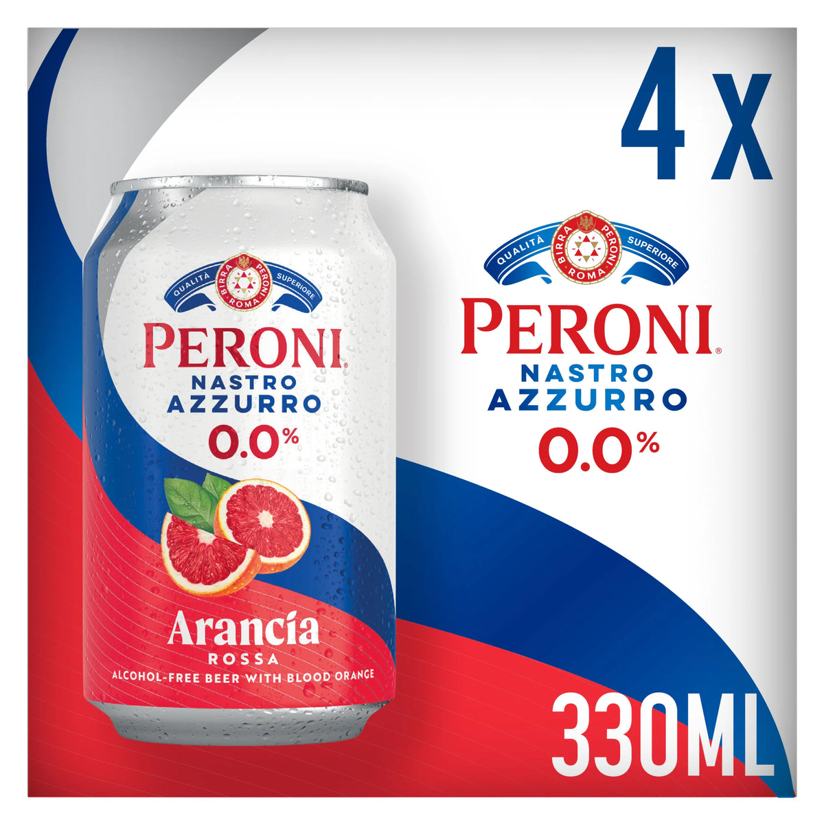 Peroni 0.0% Blood Orange Alcohol Free Beer Cans 4x330ml — image 1