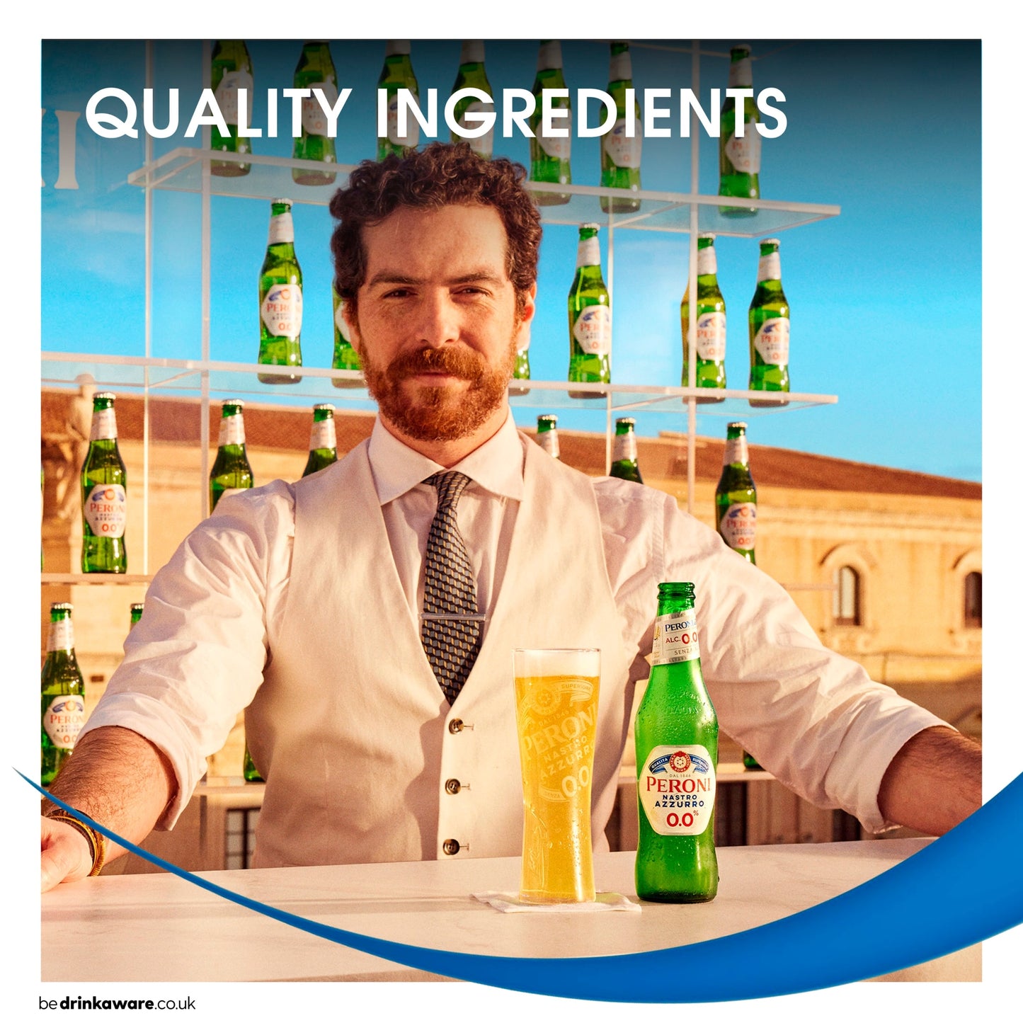 Peroni Nastro Azzurro 0% Alcohol Free Beer Bottles 12x330ml — image 5