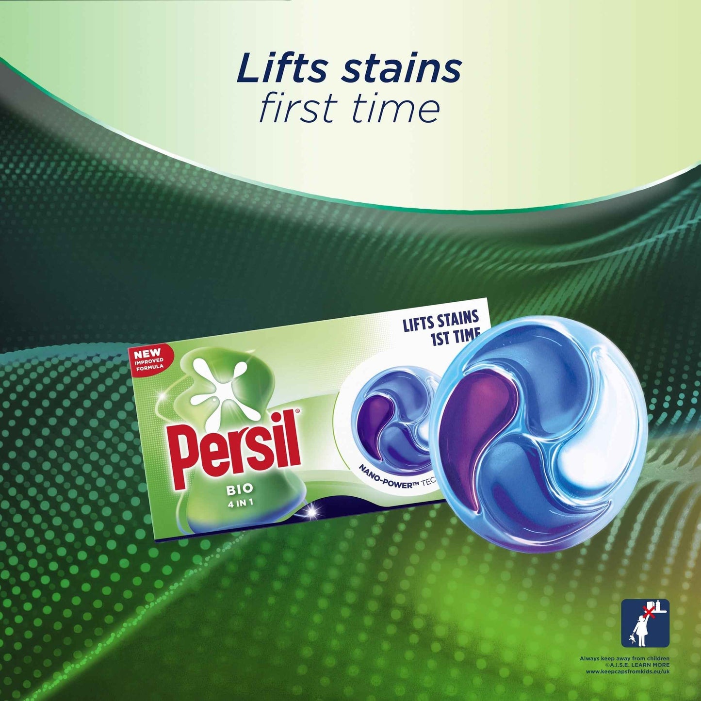 Persil Bio 4 In 1 Laundry Washing Detergent Capsules 15 Washes 204g