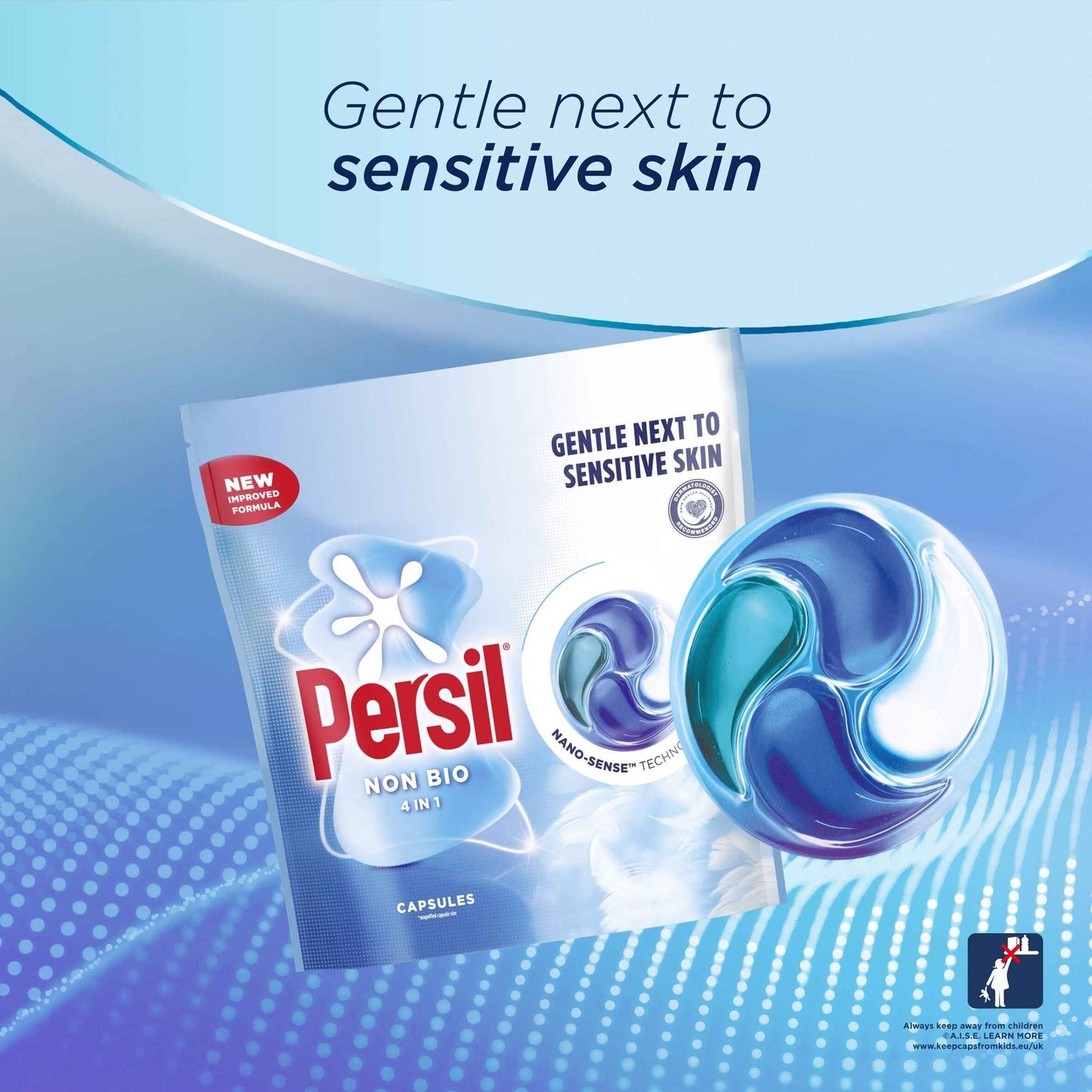 Persil Non Bio 4 In 1 Laundry Washing Detergent Capsules Xl Mega Pack