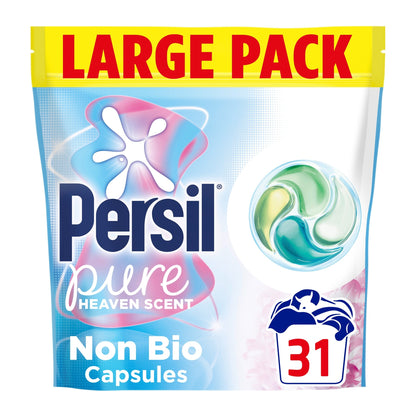 Persil Pure Non Bio Heaven Scent Laundry Washing Detergent Capsules Large Pack 31 Washes 421g — image 1