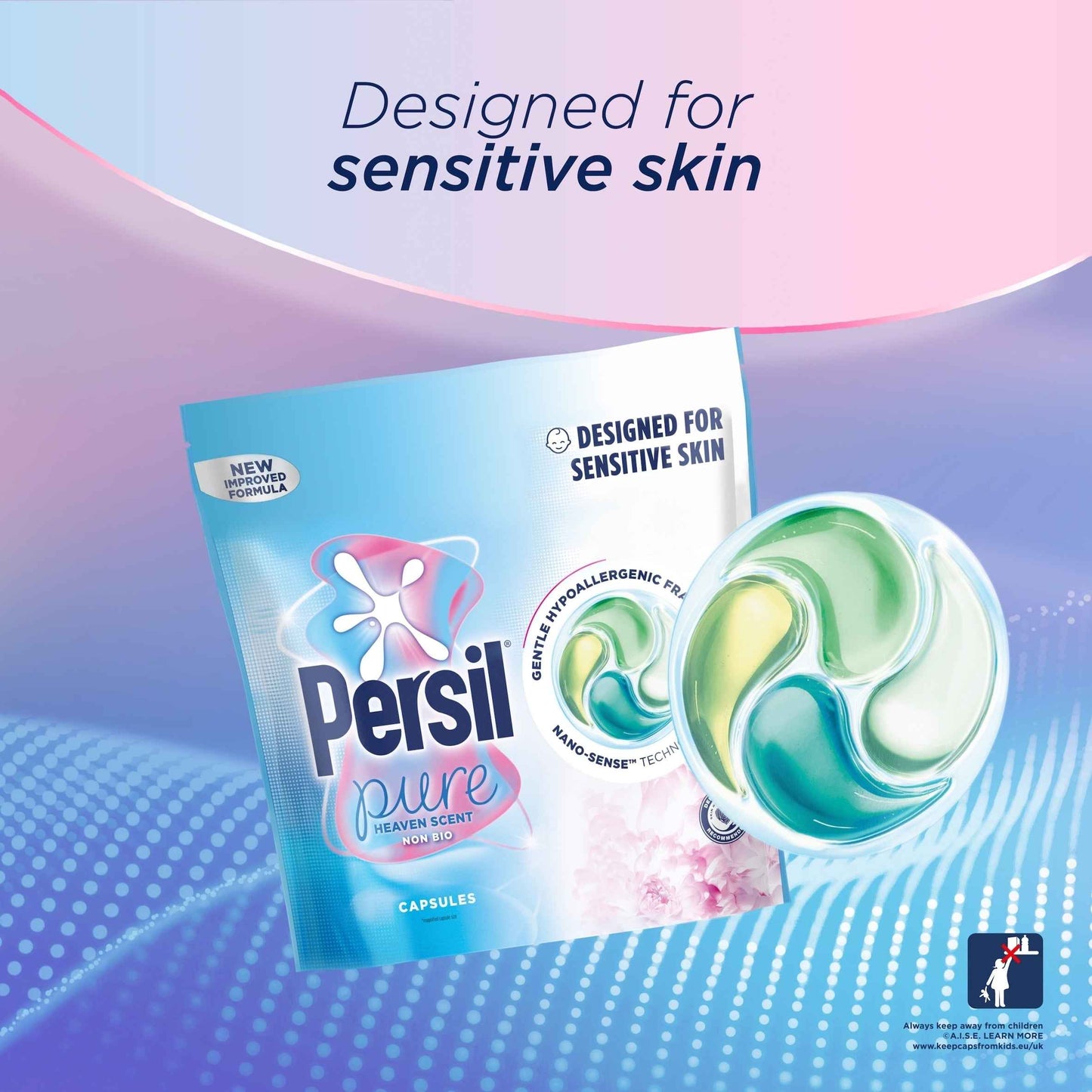 Persil Pure Non Bio Heaven Scent Laundry Washing Detergent Capsules