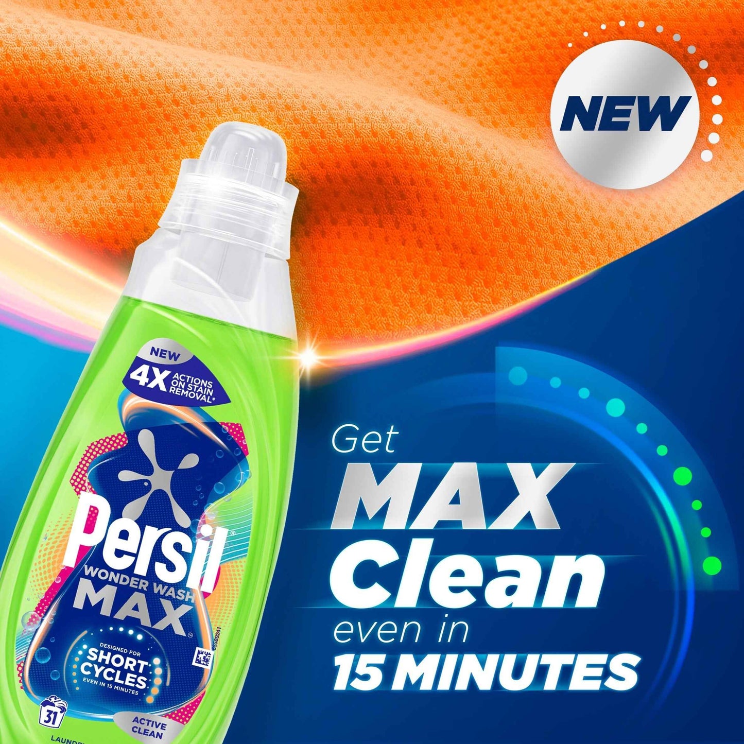 Persil Wonder Max Active Clean Laundry Washing Liquid Detergent 31