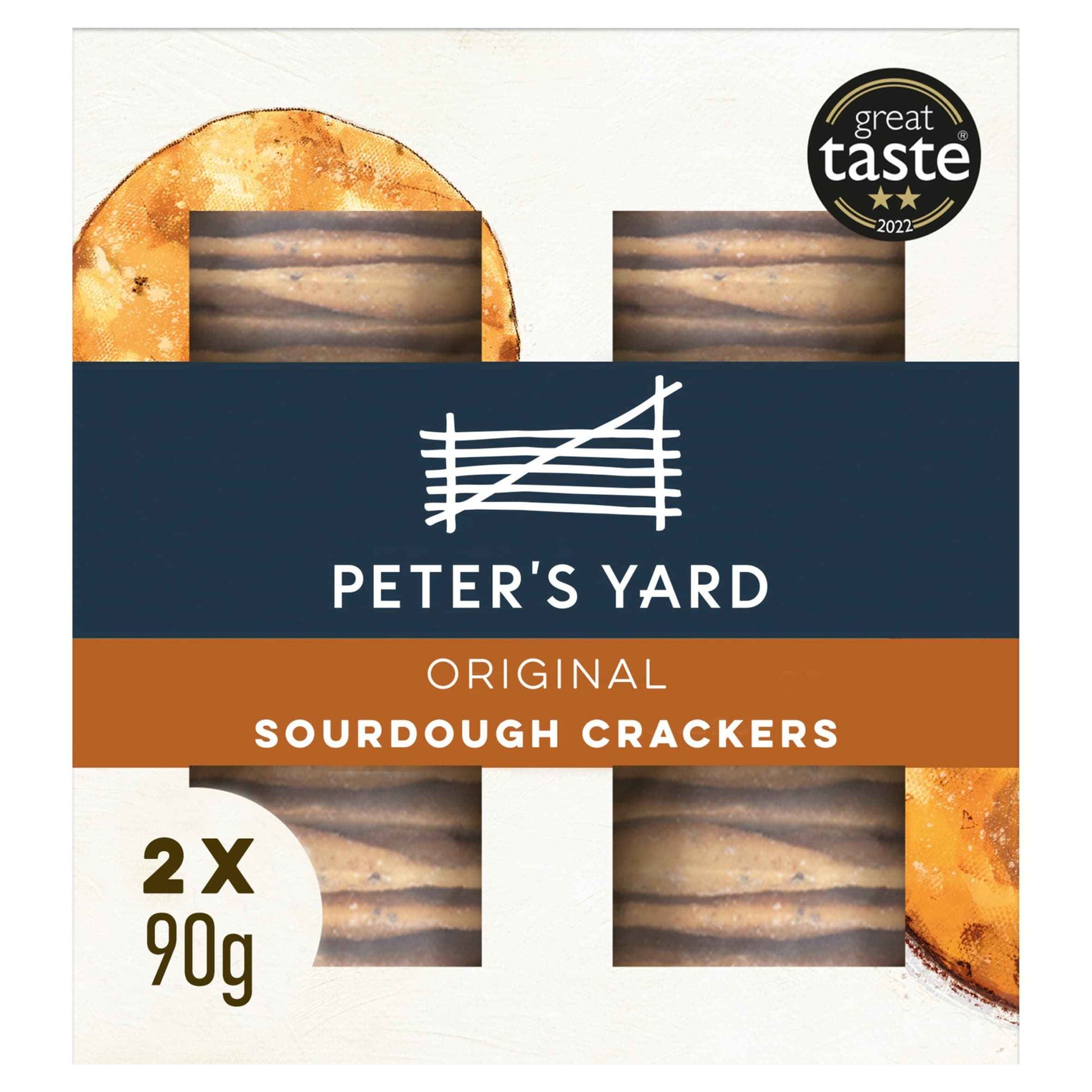PETER'S YARD Original Sourdough Crackers Twin Pack 2 X 90g