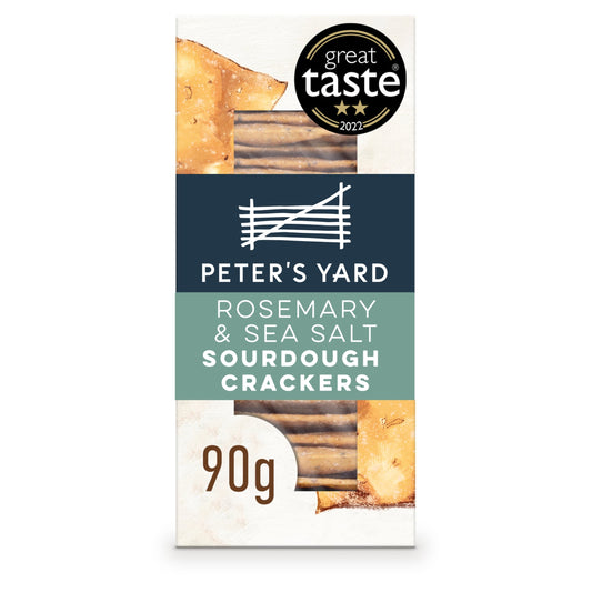 Peter's Yard Rosemary & Sea Salt Sourdough Crackers 90g — image 1