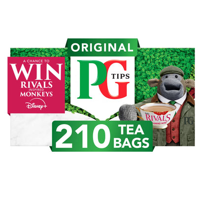 PG Tips Original Black Tea 210 Tea Bags 609g — image 1