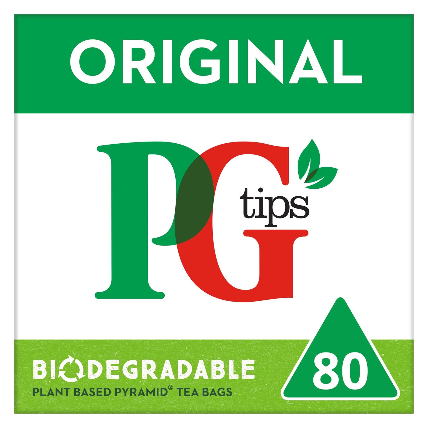 PG Tips Original Black Tea 80 Tea Bags 232g — image 1