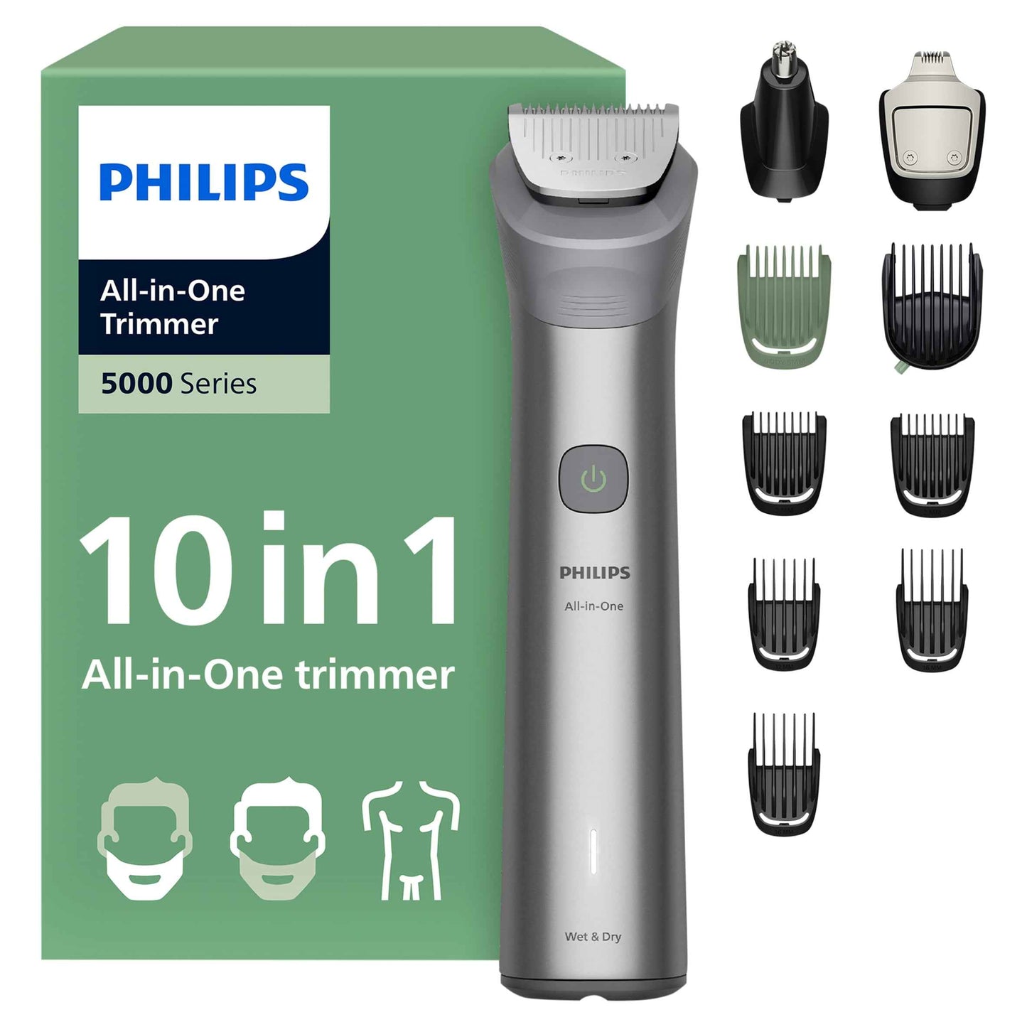 PHILIPS 5000 Series All-in-one, 10-in-1 Trimmer Multigroom Mg5921/15