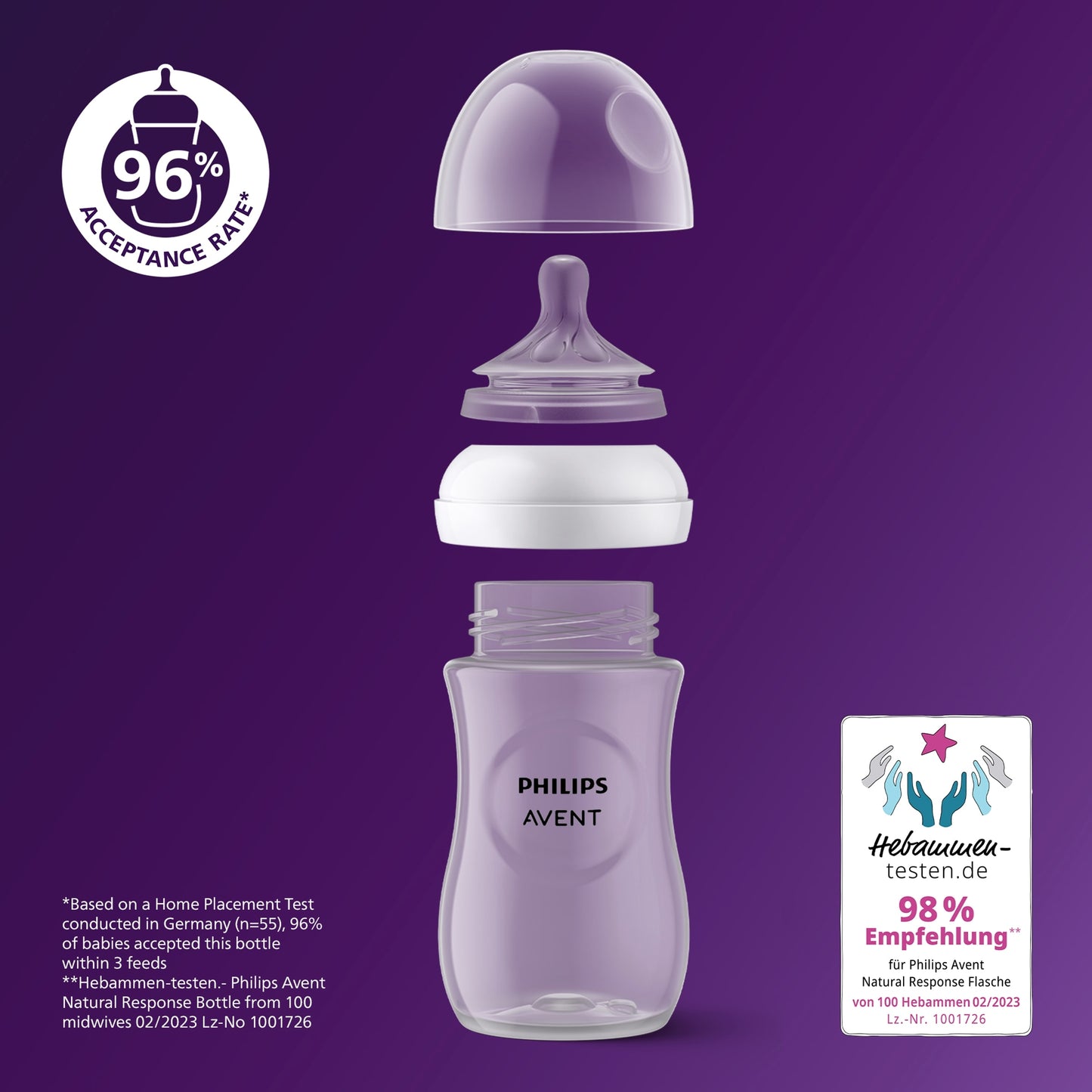 Philips Avent Natural Response Bottle 1m+ 3 x 260ml — image 2