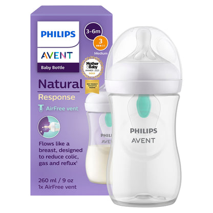 Philips Avent Natural Response Bottle 1m+ AirFree Vent 260ml — image 1