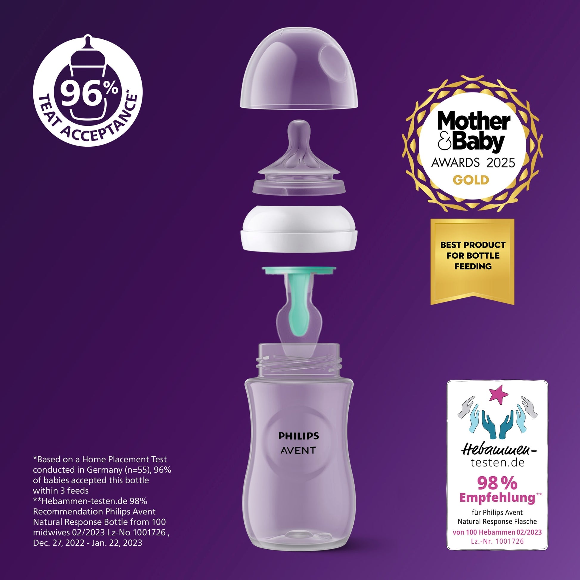 Philips Avent Natural Response Bottle 1m+ AirFree Vent 260ml — image 2