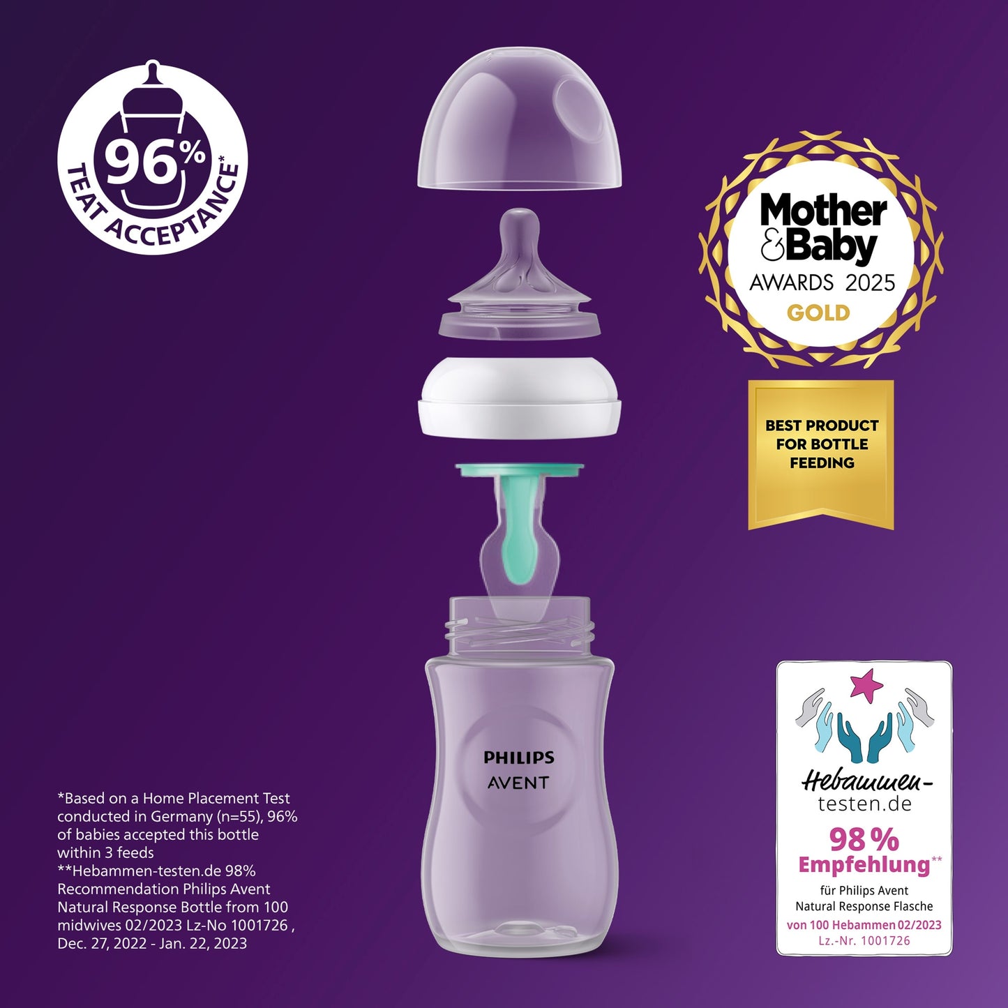 Philips Avent Natural Response Bottle AirFree Vent 0m+ 2 x 125ml — image 2