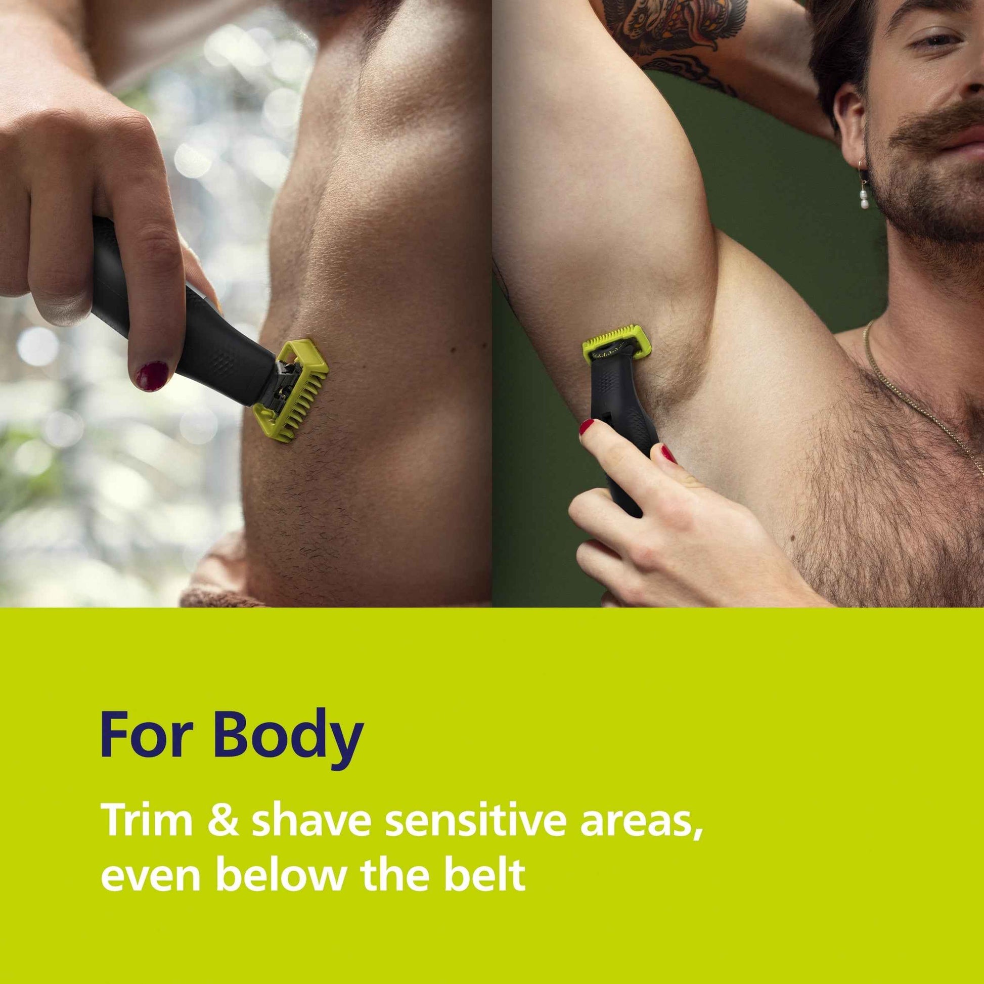 PHILIPS Oneblade Pro 360 Beard Trimmer, Face & Body, 14-in-1,travel