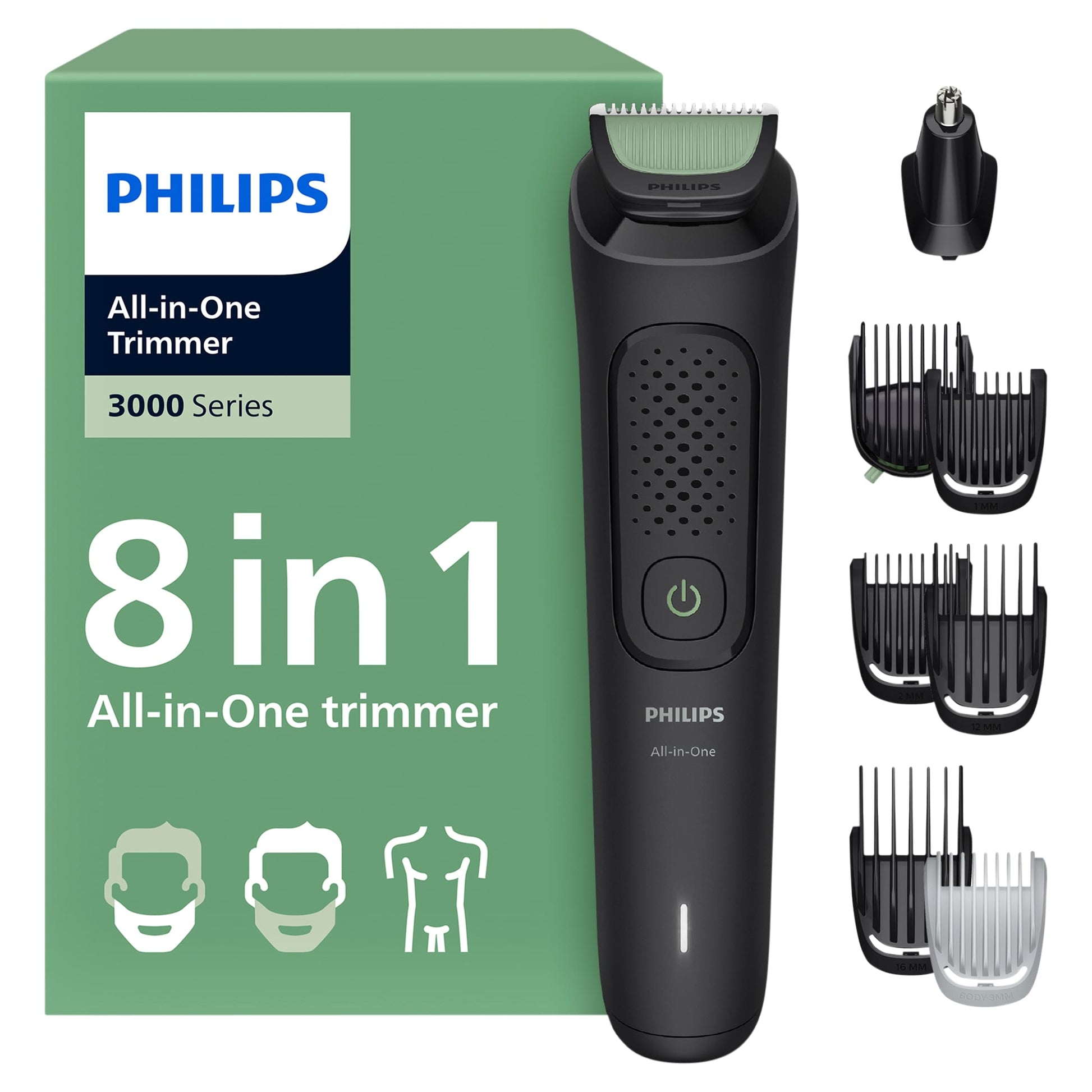 Philips Series 3000, All-in-one, 8-in-1 Trimmer for Face and Body - MG3940/15 — image 1
