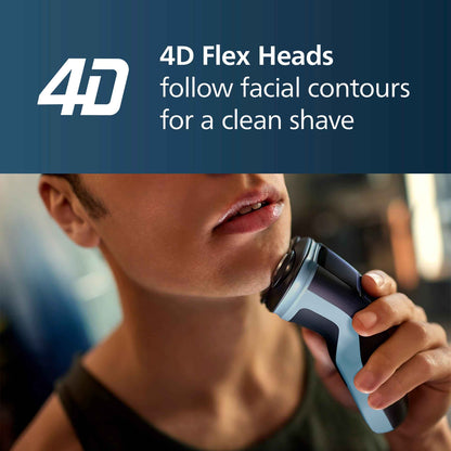 PHILIPS Series 3000x Wet & Dry Electric Shaver, 27 Powercut Blade, 4d