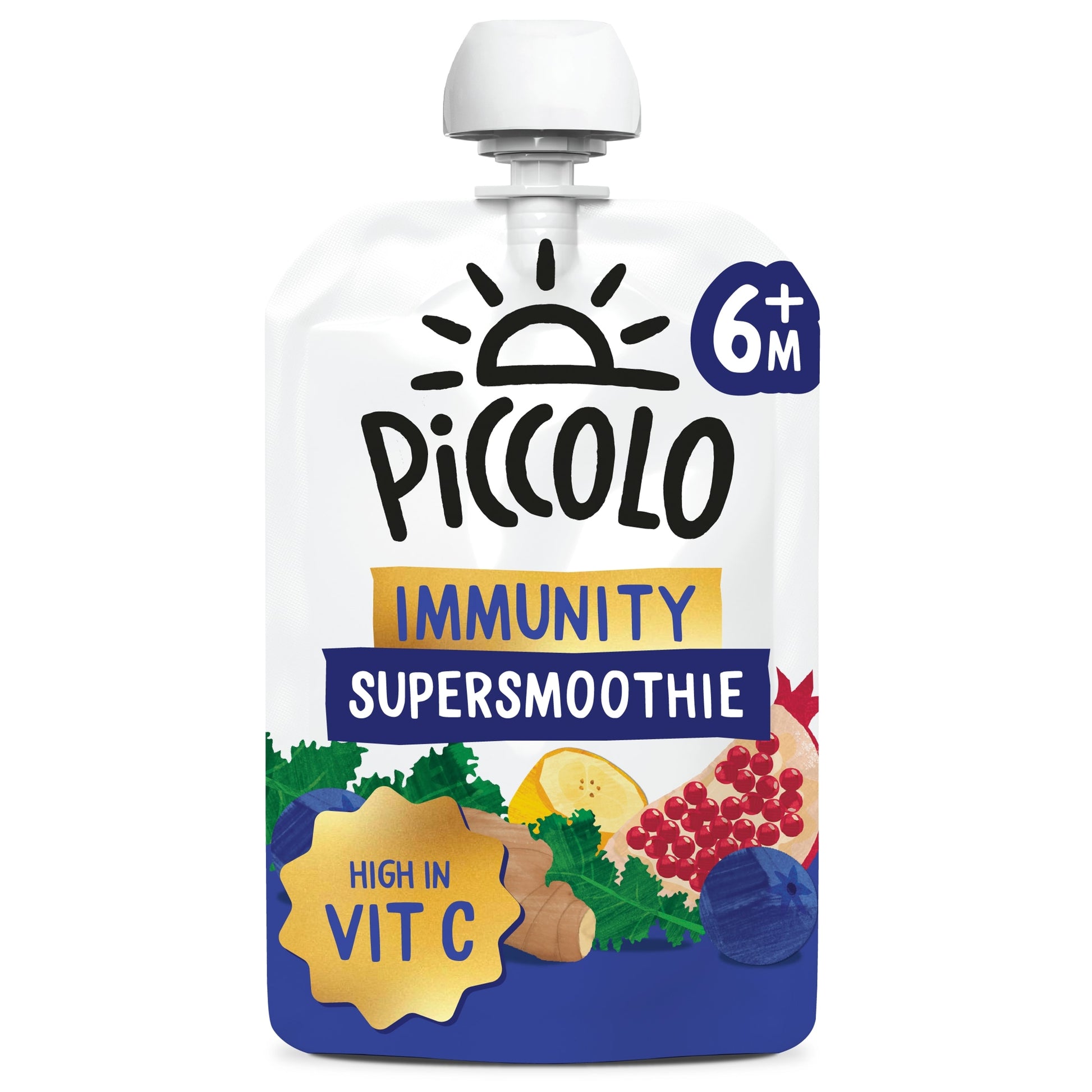 Piccolo Baby Organic Immunity Supersmoothie - Blueberry Glow with Kale 90g — image 1