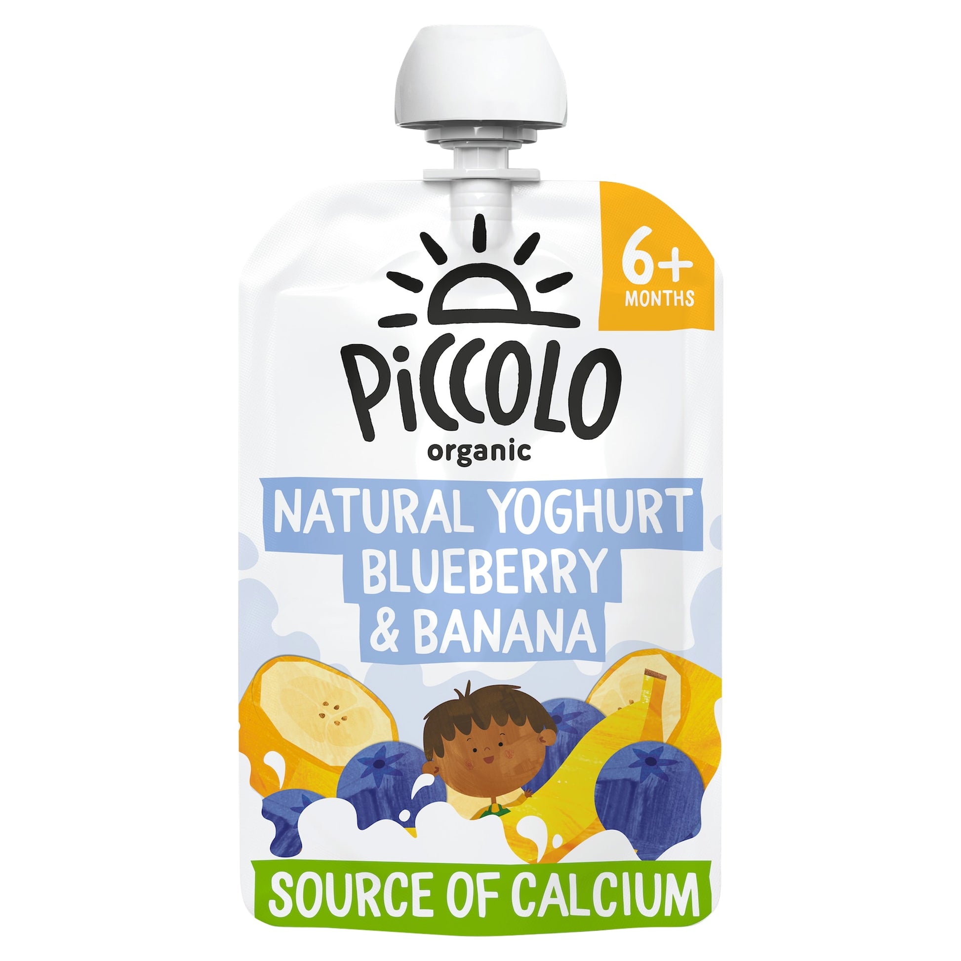 Piccolo Organic Natural Yogurt Blueberry & Banana 100G — image 1