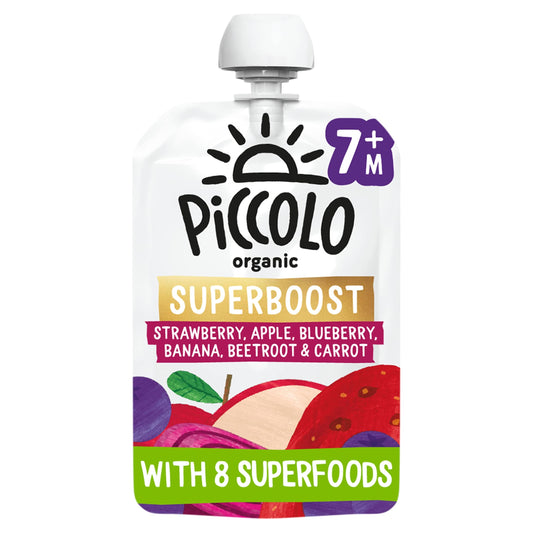 Piccolo Organic Superboost Strawberry, Apple, Blueberry, Beetroot and Carrot 100g — image 1