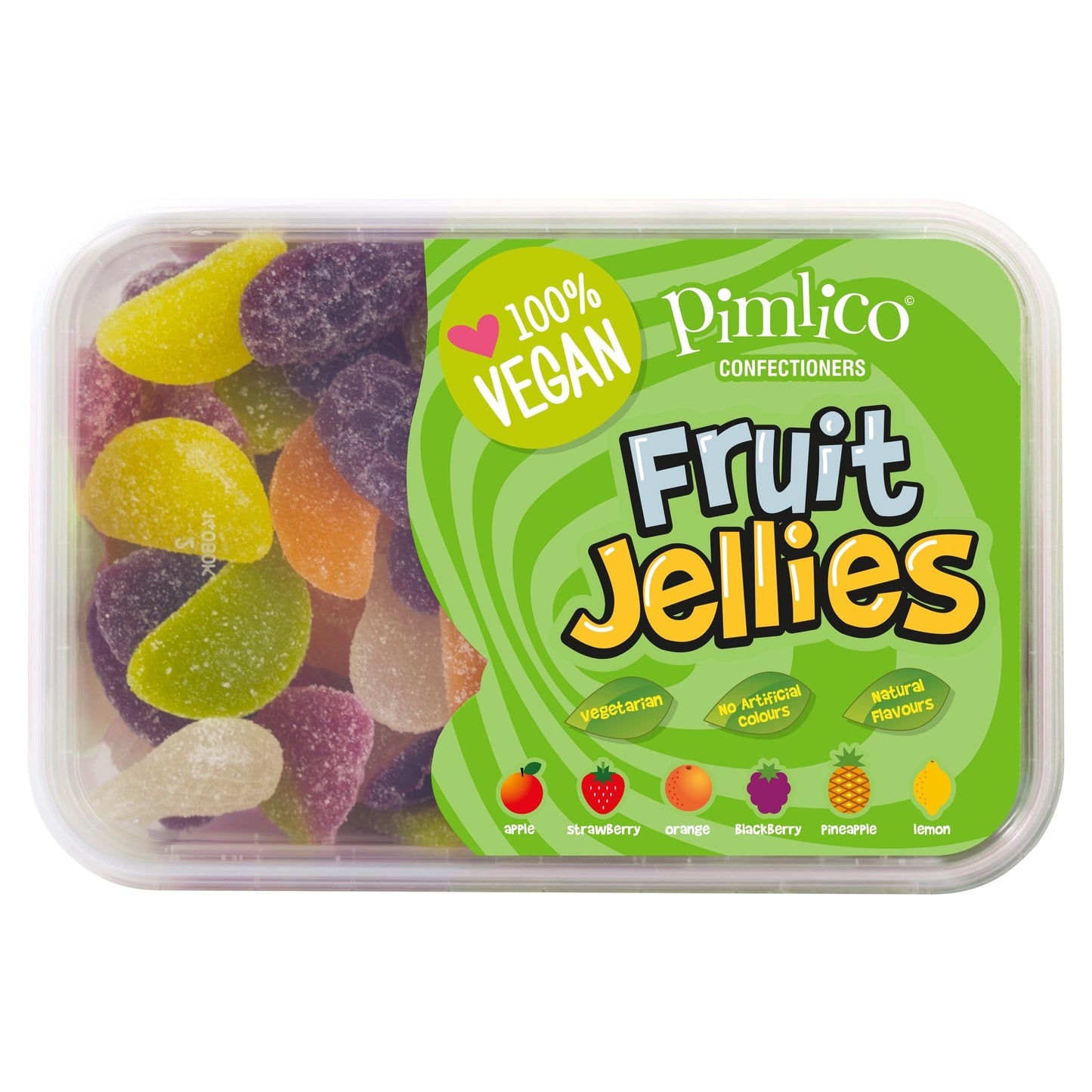 Pimlico Vegetarian Fizzy Fruit Flavoured Jelly Sweets 450G — image 1