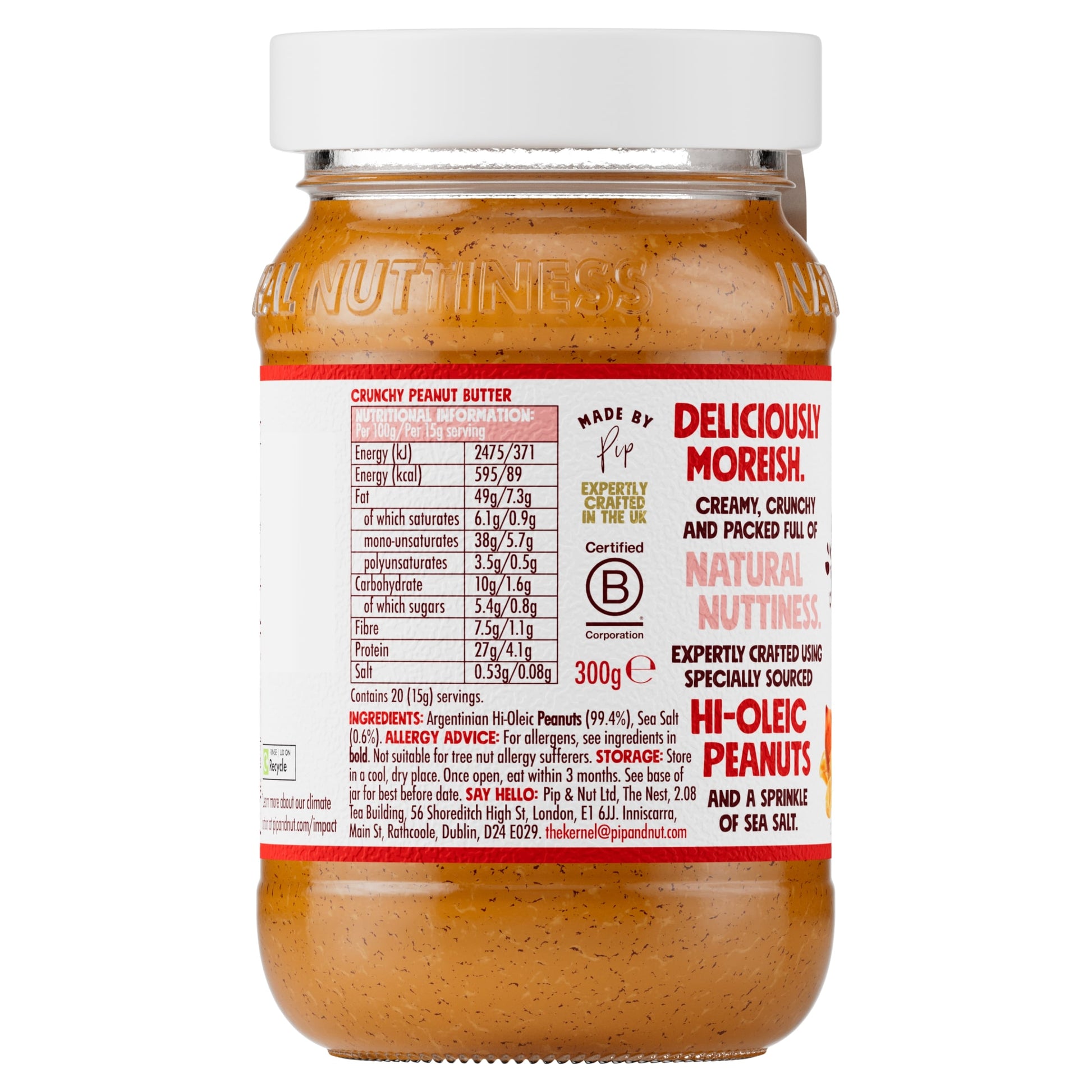 Pip & Nut Crunchy Peanut Butter 300G — image 2