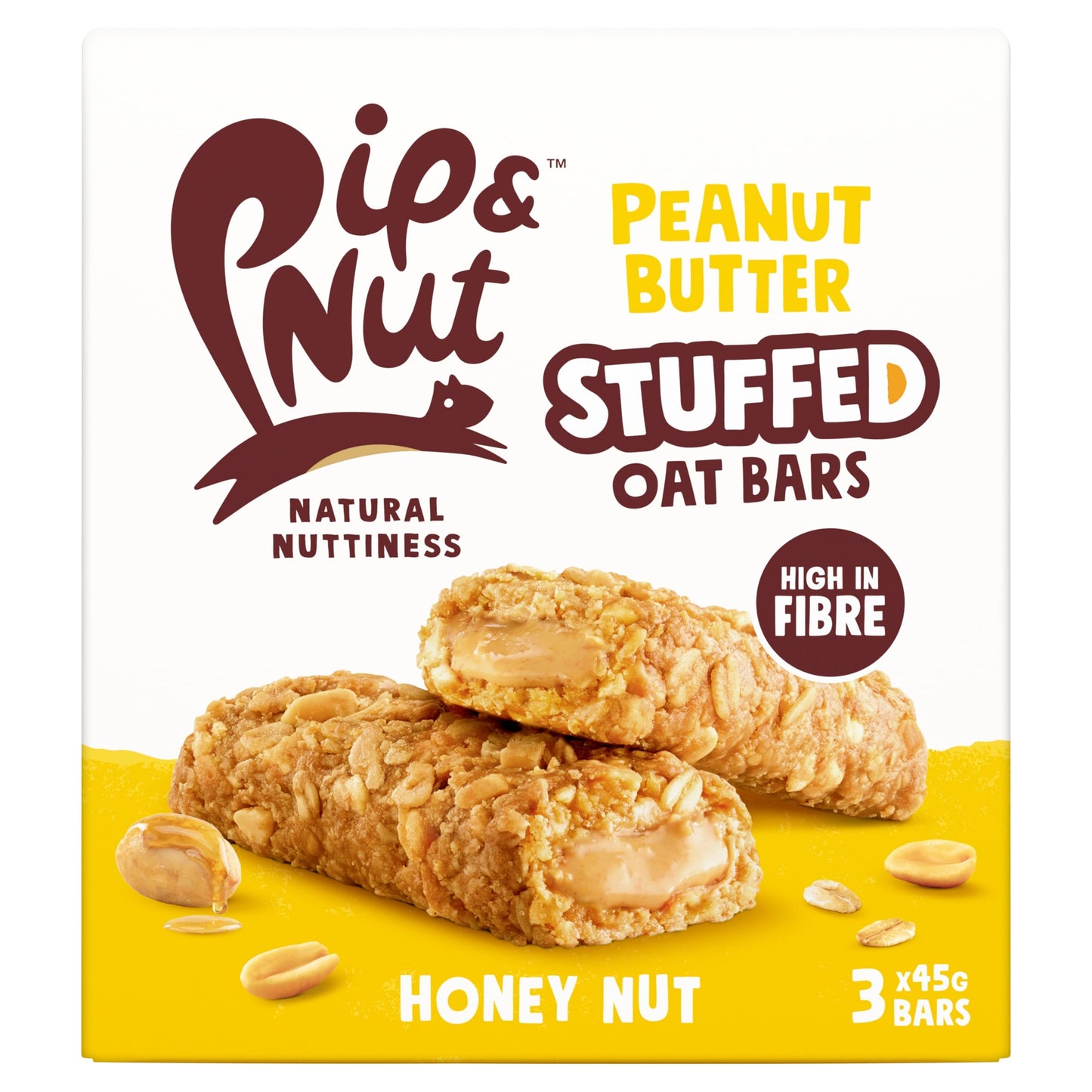Pip & Nut Peanut Butter Stuffed Oat Bar Honey Nut 3x45g — image 1